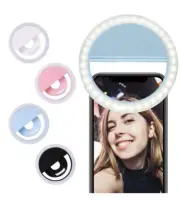Selfie Ring Light 3 Levels Rechargeable Clip on for Cell Phones Laptops