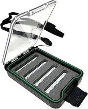 Fly Fishing Box – Pocket Fly Organizer, Sided Transparent Compartment | Lightweight Fishing Tackle Case with Lanyard For Mobile Anglers, Easy Access Fly Holder Storage Box for River, Lake, Outdoor