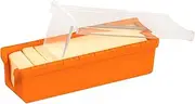 Bvizyelck Butter Cutter Box | Silicone Covered Butter Dish with Built-in Slicing ,Easy Cutting Butter Dish, Microwave Safe Cheese Slicer for Easy to Cut and Store, Restaurant, Ham Liver Egg