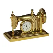 Gold Sewing machine clock - seamstress needle worker Mothers Day gift