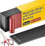 Magnetic Strips with Adhesive Backing - Magnetic Tape for Crafts - Tool and Knife Magnet Strips for Kitchen, Garage and Garden - Adhesive Magnetic Tool Holder Strip for Wall