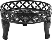 Metal Plant Stand, Black Plant Stand, 5.9" Tall Plant Stand Indoor Round Flower Pot Stand Modern Iron Art Small Plant Stand Decorative Plant Stands for Floor,Desktop