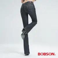 在飛比找Yahoo奇摩購物中心優惠-BOBSON 女款低腰伸縮小喇叭褲-鐵灰