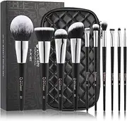 DUcare Makeup Brushes with Case 10Pcs Travel Makeup Brush set Women Gift Premium Synthetic Kabuki Foundation Blending Brush Face Powder Blush Concealers Eye Shadows with bag
