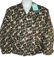 RACHEL COMEY Jacket Size 1X Multi-Color Camouflage Quilted Snap Front New