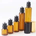 Refillable Roll On Bottle-Perfume Essential Oil Sample Containers 1-3ML 5ML 10ML