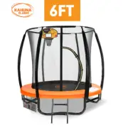 6ft Kahuna Trampoline Safety Net Spring Pad Cover Mat Free Ladder Basketball Set