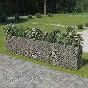 Raised Garden Bed, Elevated Planter Box Plant Container Gabion Galvanised Steel 450x50x100 cm
