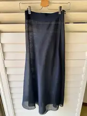 Stunning Scanlan Theodore Organza Skirt in Navy