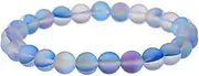 [IBOWZ] Crystal Bracelet Bead Bracelets Charm Bracelets for Womens, 7 Chakra Natural Stone Tibetan Mala Beads Blue Opal Elastic Bangle Charm Jewelry Pray Yoga Unlimited Energy Balance Reiki