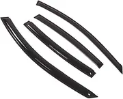 Car Window Rain Guard | Outside Mount Visors Auto Side Window Deflectors | Windows Visor Rain Shields Compatible with 2004-2008 Nissan Maxima Sedan | 4 Pcs Set, WD2-345, Dark Smoke
