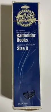 Johnny Walker Tackle #8 Bronze Snelled Baitholder Hooks 6 PK - Includes 1 Gross