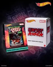 SDCC 2022 Exclusive Hot Wheels MARVEL Ghost Rider Motorcycle & Figure Mattel MIB