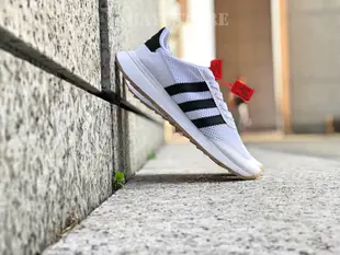 【A-KAY0】ADIDAS 女 W FLB FLASHBACK WHITE 皮革X網布 白黑【BA7760】