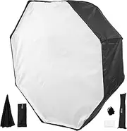 Umbrella Softbox,80cm Umbrella Octagonal Video Light/Camera Flash Light Softbox with Grating Soft Cloth Photography Speedlight Light Accessory