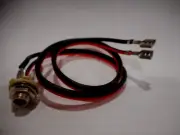 1/4" Jack With 20" Of 14Ga Speaker Cable & Double Crimped Push On Connectors