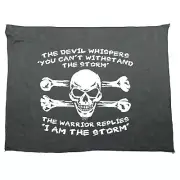 The Devil Whispers You Cant Withstand Storm Funny Novelty Gym Sports Towel Gift
