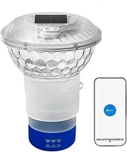 Pool Chlorine Floater | Solar Spa Chlorine Floater Remote Control - Colorful Lights, Easy Opening & Adjustable Release for Swimming Pool Hot Tub