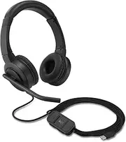 Kensington H1000 USB-C On Ear Headset, Ultra Comfortable HD Audio Headphones with Microphone and Cable, Professional Headset with Noise Cancellation, LEDs and 40mm Drivers, Plug & Play (K83450WW)