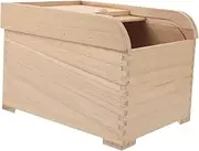 KOCKSHION Solid Wood Rice Box Storage Bins Lids Rice Container Kitchen Storage Containers