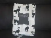 Cynthia Rowley White w Black CATS Halloween Cotton 18" Napkins Set of 6