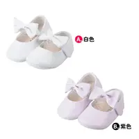 在飛比找momo購物網優惠-【布布童鞋】Connife百搭蝴蝶結閃耀寶寶娃娃鞋(白色/紫
