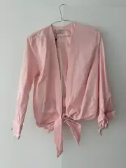 Bec & Bridge Size 6 pink Auguste tie front shirt