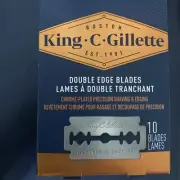 King C. Gillette Double Edge Safety Razor Blades 10 count New