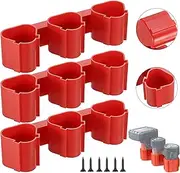 3Pcs 3-in-1 Battery Holders, Compatible with Milwaukee M12 Battery Tool Storage Holders with Battery Slots,Battery Holder for Makita Battery Tool Holders Storage for Bosch 12V Battery Packout Racks