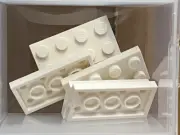 LEGO Parts - White Plate 2 x 4 - No 3020 - QTY 5