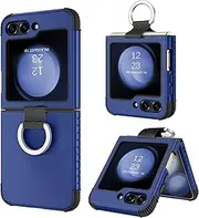 [BENTOBEN] for Samsung Galaxy Z Flip 5 Case, Z Flip 5 5G Case, Heavy Duty 2 in 1 Full Body Rugged Shockproof Protection Cover with Ring, Blue