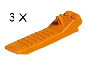 3 X LEGO Brick Separator Brick & Axle Separator Human Tool Orange New Style