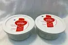 2 Brand NEW PYREX Clear AMISH BUTTERPRINT Bowls w/Lids, # 7201 Made in USA Mint