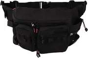 Fishing Tackle Bag, Portable Fishing Storage Waist Pack with Adjustable Shoulder Strap, Nylon Multi Function Tactical Fanny Pack for Outdoor Fly Fishing Hiking Climbing