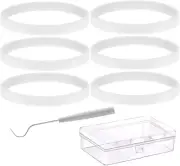 6 Pack Blender Gasket for Ninja 7 Fins Blender Attachments Seals, 10 Cm Rubber G