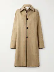 [Bottega Veneta] Bottega Veneta - Plaid Woven Coat - Light brown - IT38 IT 38 Brown