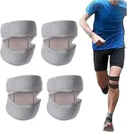 Grunsguru Knee Stabilizer, Grunsguru Patella Stabilizer Knee Brace for Men Women, 3D Breathable Comfort Fabric for Various Leg Shapes (Gray*4)