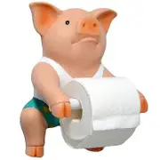 Wwxx Xh Pvc Pig Style Toilet Paper Holder Punch-free Hand Tissue Box Household Paper Towel Holder Reel Spool Device Bathroom Accessory