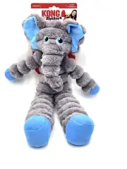 KONG Shakers Crumples Elephant XL Plush Low Tone Squeaker Toss Shake Dog Toy 19"