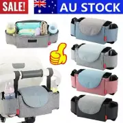 Storage Bag Baby Organiser Mummy Bottle Cup Holder Buggy Stroller Pram PushchaKC
