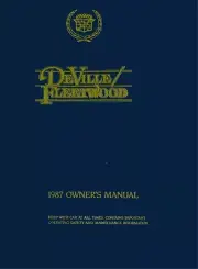 1987 Cadillac Deville Fleetwood Owners Manual User Guide Reference Operator Book (for: Cadillac)