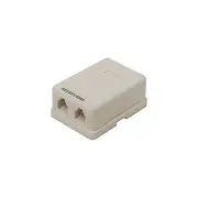 Twin RJ12 Surface Mount Socket Sockets - Architrave Mount