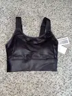 CALIA BY CARRIE UNDERWOOD POWER SCULPT FAUX LEATHER SPROTS BRA SIZE XS