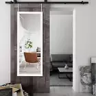 47"X18" over the Door Full Length Mirror, Wall Mount, White