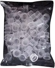 Disposable Tattoo Ink Cups, 100Pcs Plastic Pigment Ink Caps, Small Makeup Container Cap Tattoo Accessory, Supplies, Kits