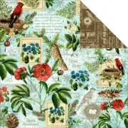Graphic 45 Time to Flourish Collection Winter 12 x 12 January Flourish Cardstock