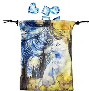 Tarot Card Pouch, 13x18cm Drawstring Dice Storage Bag, Deck Protective Case, Jewelry Carrying Pouch for Tarot Enthusiasts Hand, B, Refer to description, Unisex