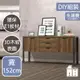 【AT HOME】DIY雅博德5尺胡桃色二門三抽收納餐櫃/碗盤櫃