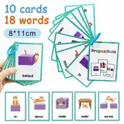 Prepostions Montessori English Word Learning Flash Cards for Kids,Early Educational Flashcards,Classroom Supplies,Teaching Materials For Teachers