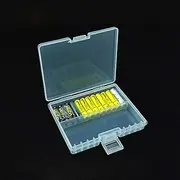 Battery Organizer Holder, 1Pcs AAA Hard Plastic Batteries Storage Boxes Case 48 Cells Transparent Clear Batteries Storage for AAA AA Batteries